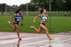 Kristie Edwards (City of Sheffield) wins the under-17s 100 metres at the Northern Under-17s and 15s Championships, Liverpool.